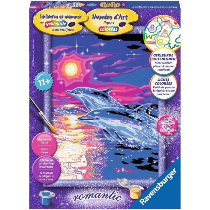 Ravensburger Set Peinture Par Numéro – Voûte Céleste étincelante – Technique Facile, Peintures Sans Odeur – Activité Créative Dès 7 Ans – Cadeau Artistique