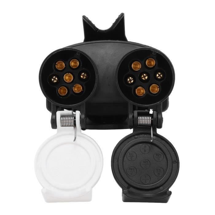 Adaptateur Remorque 13 Broches Vers 7 Broches – Étanche, Boîtier à Ressort, Compatible Voiture & Caravane Européenne