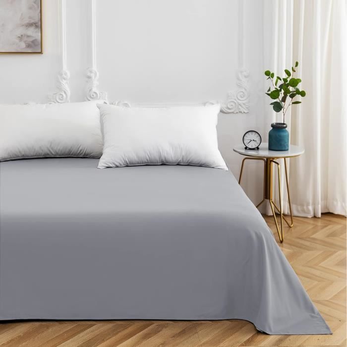 Drap Housse 140x190x30 Cm Avec 2 Taies D'oreiller - Motif éléphant D'Afrique, Microfibre Douce, Poches Profondes