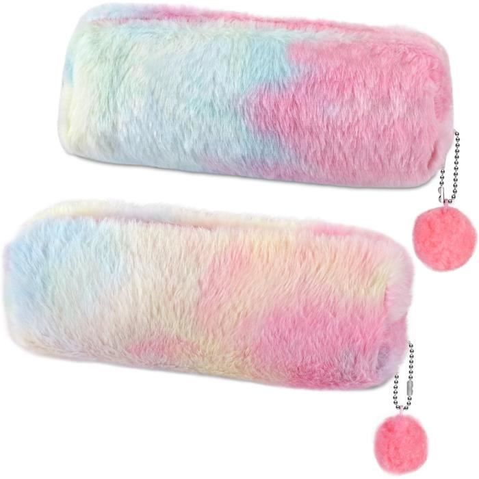 NHQZ Trousse à Crayons En Peluche Moelleuse Scolaire Pour Fille