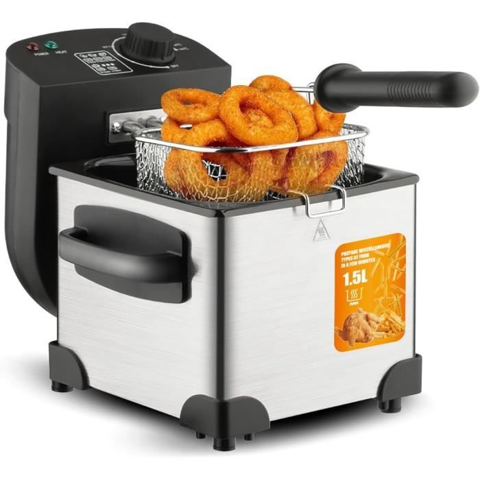 Friteuse Électrique 6L Inox Professionnelle – 2500W, 200°C, Usage Maison & Commerce