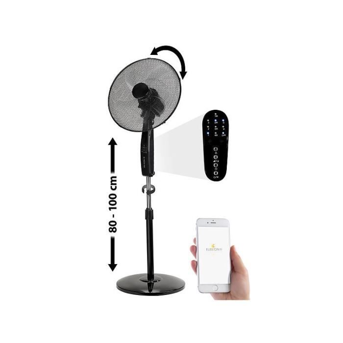 Ventilateur connecté - SICHLER HAUSHALTSGERATE - 60 W - Ø 37 cm - Compatible Alexa et Google Assistant - Sichler Haushaltsgerate