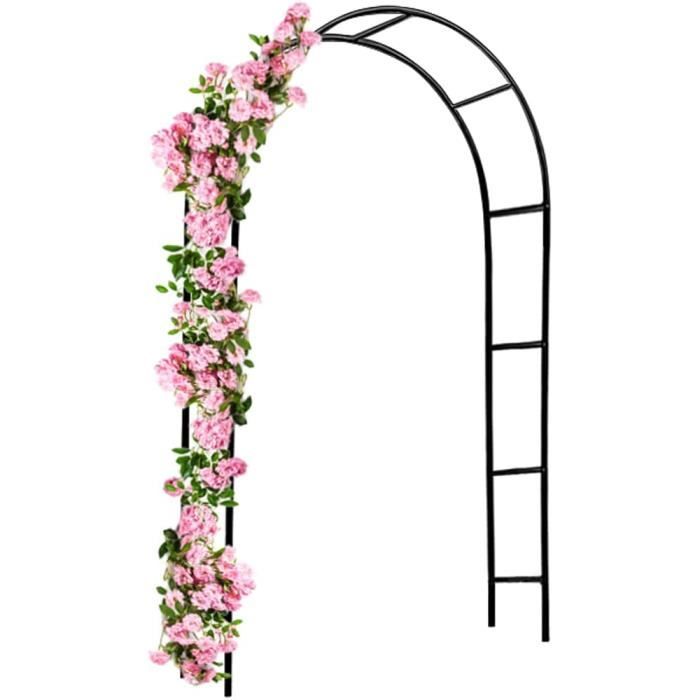 Arche de Jardin 240x140x37cm Support pour Plantes grimpantes Arche à rosiers Tuteur Décoration extérieure30