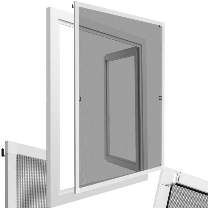Moustiquaire - TECTAKE - Moustiquaire anti-insectes en aluminium ajustable résistant aux intempéries et perméable 100 x 120 cm