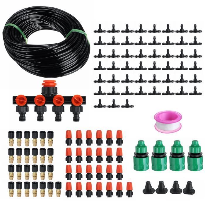 Fdit 50 pcs Tee Joint Tuyau Connecteurs Micro Drip Syst/ème Dirrigation Tuyau Connecteurs Arrosage Jardin Goutteurs
