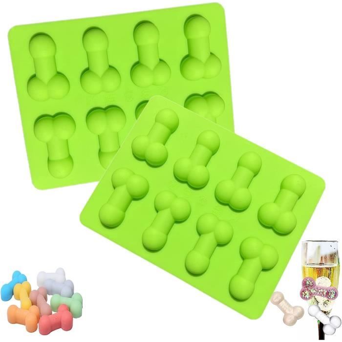 Bacs à Glaçons, 2 Bacs à Glaçons en Silicone, Glaçons avec Couvercle