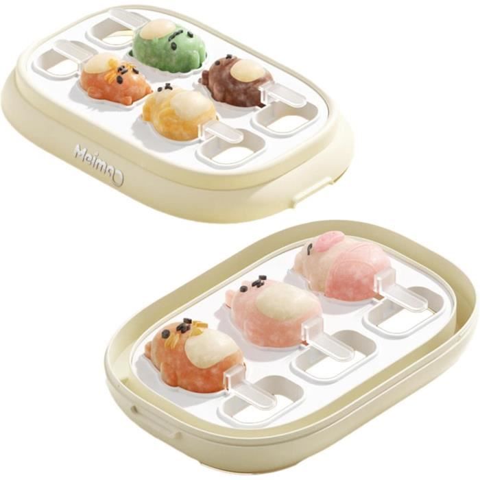Moule à Sucettes Glacées En Silicone – 2 Pièces, Forme Pomme, Pour Glaçons Ou Chocolat, 17 X 13 Cm