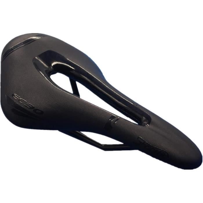 Selle de vélo en cuir éponge, siège de vélo creux et respirant Selle de vélo en cuir éponge, siège de vélo creux et respirant