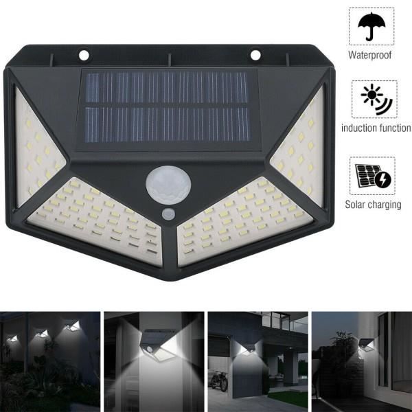 Lampe - Trade Shop - SPOT EXTÉRIEUR SOLAIRE 100 LED - Détecteur de mouvement - Énergie solaire - 3W