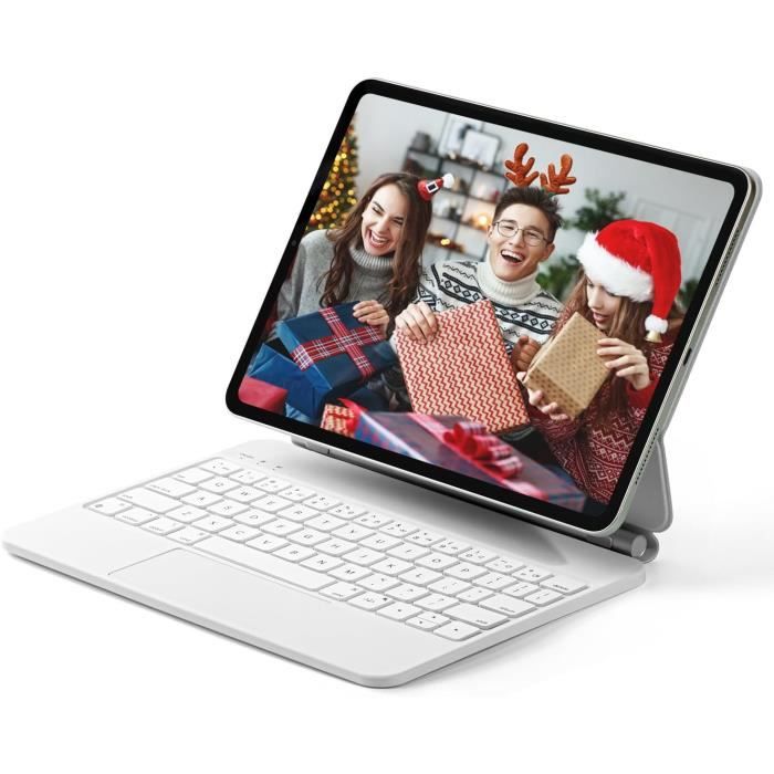 Étui Clavier Rétroéclairé RVB Pour IPad Air 13 Et IPad Pro 12,9 - Bluetooth, Amovible, Couleur Bonbon