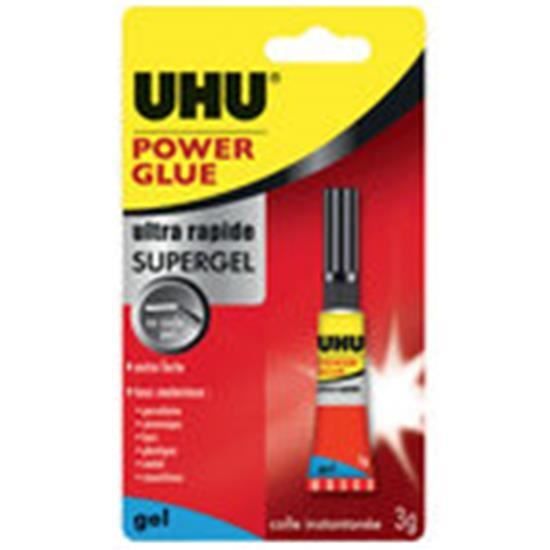 UHU Power Glue Gel Tube - Super colle en gel instantanée ultra-rapide et résistante 3g papier imprimante - ramette - rouleau