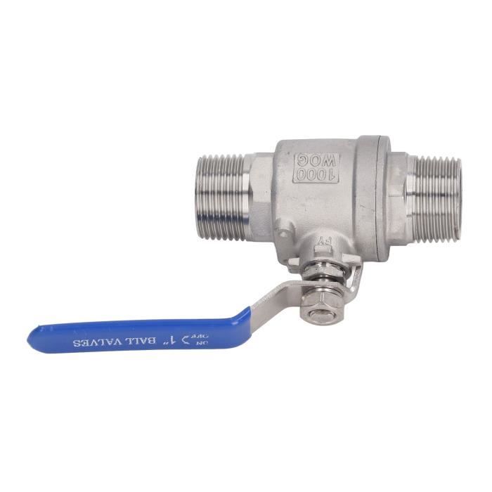 Robinet à Boisseau Sphérique En Acier Inox 304, 10mm, Double Raccord Pagode - Pour Eau, Huile, Gaz - Vanne D'arrêt Facile à Installer - 11