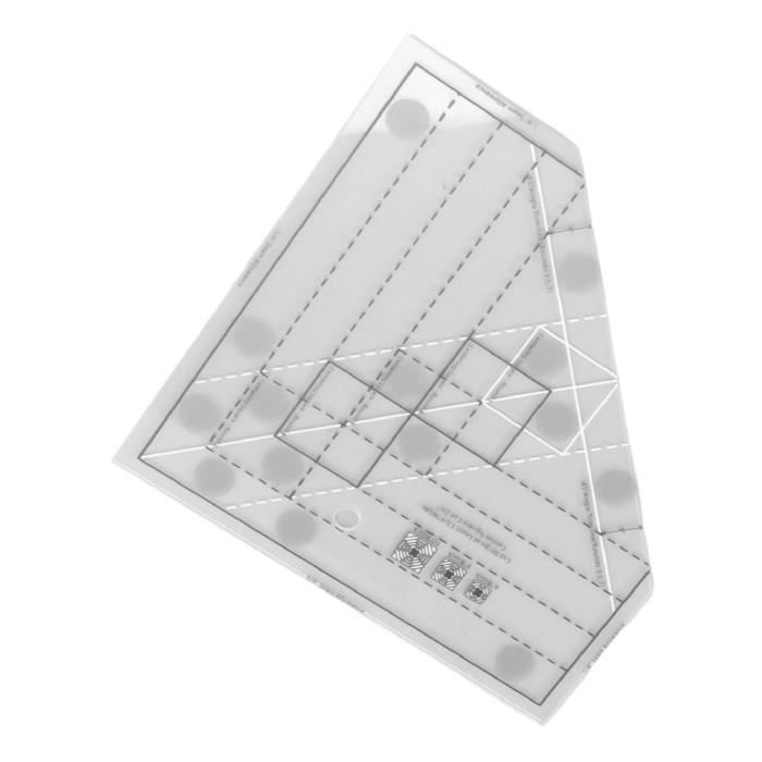 16 Gabarits De Quilting Carrés En Acrylique Transparent BENECREAT - Règles Pour Couture Et Patchwork