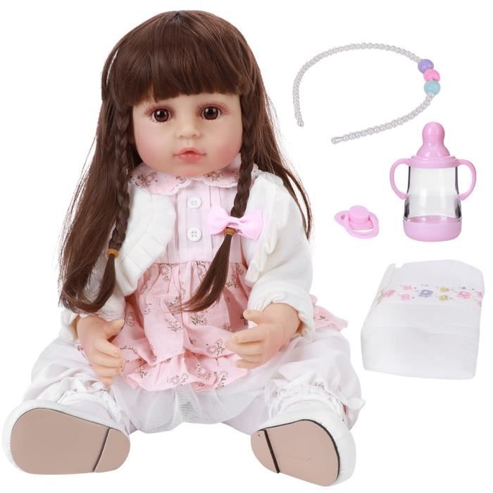 Poupon Poupee bebe 12 pouces interactive silicone Doll nouveau-ne
