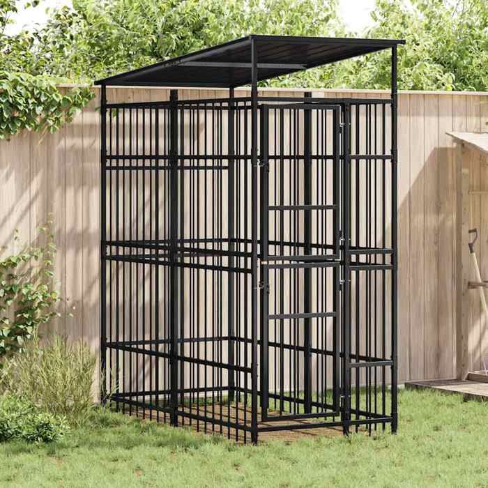 vidaXL Chenil avec Toit 1 84 m²