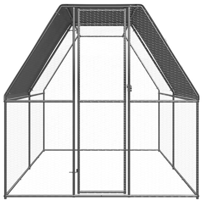 DBA3089319 Poulailler dextérieur 2x4x2 m Acier galvanisé