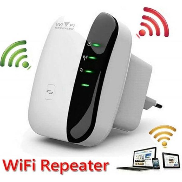 WiFi Répéteur Amplificateur, 300 Mbps Répéteur 2.4G WiFi Extender