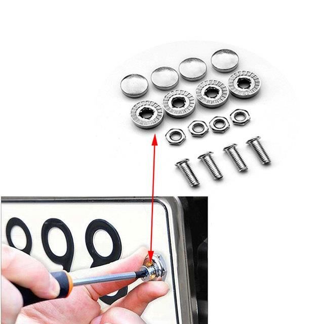 Aqxreight - Vis De Plaque D'immatriculation, Modification De Voiture M6 Joint Boulon De Fixation Ecrou Vis De Decoration De Cadre De Plaque Dimmatriculationbleu 91985790