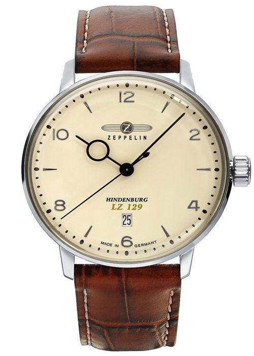 Montre - Zeppelin - 8042-5 - Cuir marron - Étanchéité 5 ATM - Cadran beige