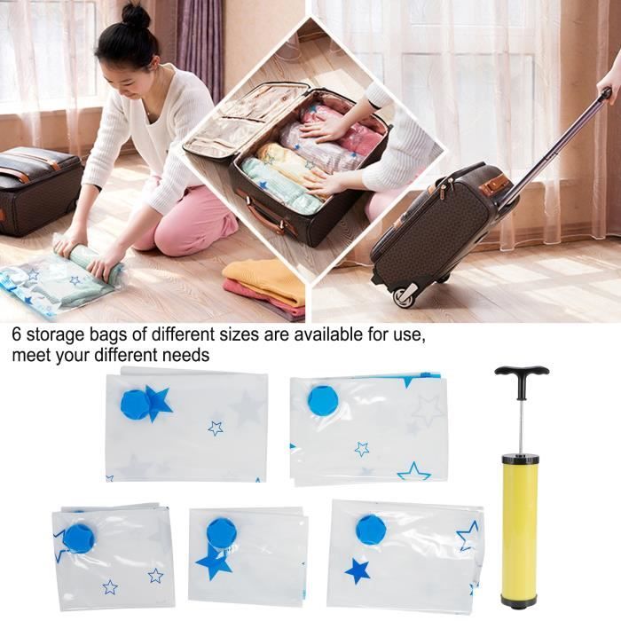 Sacs De Rangement Sous Vide 9 Combo Avec Pompe à Main - Compression Étanche Pour Vêtements, Literie & Voyage