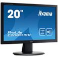 Iiyama Prolite E2083HSD-B1 Ecran PC LED 19.5" (49.4cm) 1600 x 900 plug play VESA DDC 2 B D-sub- DVI-D - Noir 2ms-1