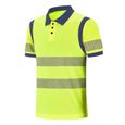 AYKRM Polo Shirt de Protection de sécurité avec Avertissement T-Shirt Haute visibilité-1