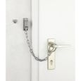 Chaîne de porte WENKO - Entrebâilleur de porte - Sécurité maison - Adapté pour portes métalliques et en verre-1