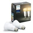 Philips Hue White Ambiance, ampoule LED connectée E27 équivalent 75W, 1100 lumen, compatible Bluetooth, pack de 2-1