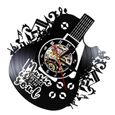 1pc disque vinyle horloge murale forme de guitare créative LED décorative sans lampe (comme indiqué)   HORLOGE - PENDULE-1