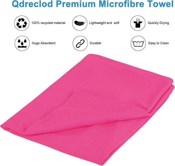 RYRDWP Serviette de Plage en Microfibre Serviette de Bain Colorée Super Légère Serviette de Plage Anti-Sable Serviette Polyvalente pour Voyage Piscine 30 X 60 Pouces