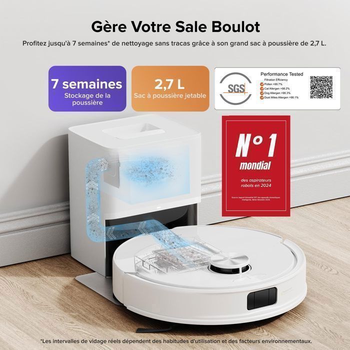 Serpillière Et Support De Rechange Pour Robots Aspirateurs Proscenic (Q8/Q8 Max) Et Ultenic (D10/T10 Lite) - 3
