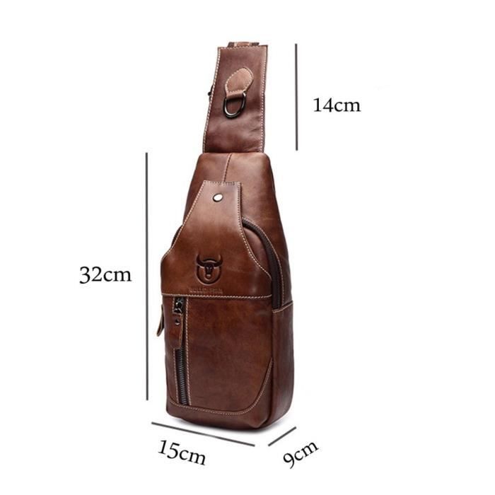 WJFMZS Sac à Bandoulière Caché Sous Les Aisselles En Cuir PU Rétro