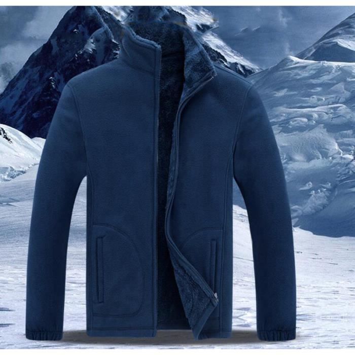 Couleur Noir taille 6XL Veste polaire coupe vent thermique en