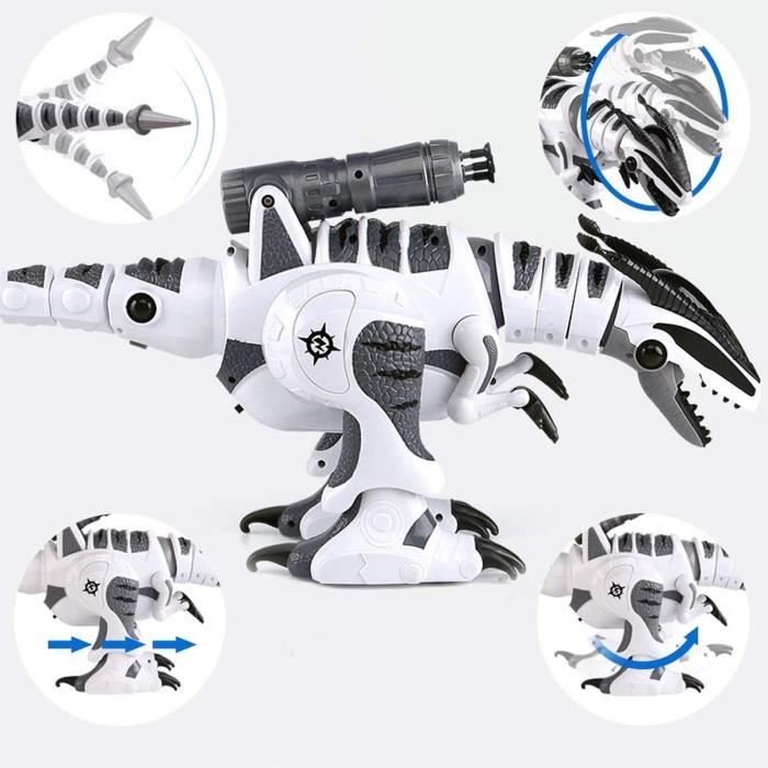 Robot de Dinosaure Electrique avec 5 Missiles Sons Lumières Robot  Télécommandé - Costway