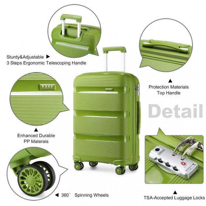 Kono Valise Cabine 56x39x23cm Bagage Main 40L Valise Rigide en