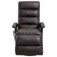 569Magasin•)Fauteuil Chair Esthétiquement|Fauteuil de massage TV Marron SimilicuirDimension65 x 101 x 100 cm Ergonomique Confortable-2