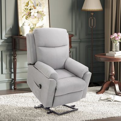Fauteuil Releveur Électrique HOMCOM - 2 Moteurs, Télécommande - Pour Personnes Âgées Ou Mobilité Réduite - Gris