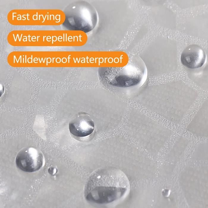 Rideau De Douche Transparent Anti-moisissure 180x180cm – EVA Imperméable, Lavable, Séchage Rapide, Pour Baignoire Ou Hôtel