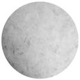 Table basse contemporaine MENZZO - ARTURO - Marbre Blanc - Diamètre 45cm - Finition Métal Or-3