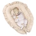 PIMKO réducteur Lit bébé avec volants bébé Cocon Baby Nest nourrissons coussin 100% coton pour lit pour nouveau-né Nid de bébé-3