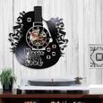 1pc disque vinyle horloge murale forme de guitare créative LED décorative sans lampe (comme indiqué)   HORLOGE - PENDULE-3