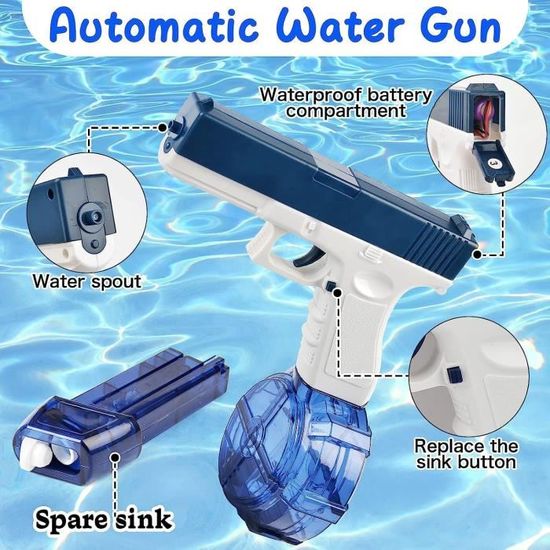 Pistolet à Eau Électrique - Pour Adultes et Enfants - Capacité de 434