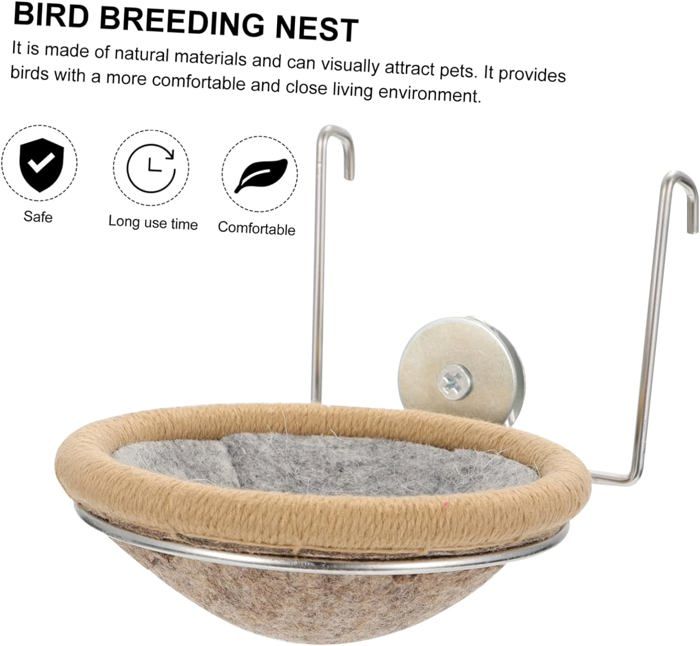 VANZACK Lot De 2 Nids Pour Perroquets Lit Suspendu Chaud Accessoire Pour Oiseaux Maison Doiseaux Résistante À Lusure Nid Doiseaux Artisanal
