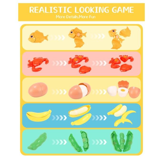 Cuisine Enfant 72 Pièces - Jeu D'Imitation Avec Légumes à Découper - Pour Enfants 3 4 5 Ans