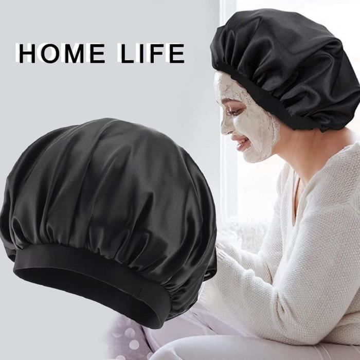 Bonnet de nuit en satin ou charlotte protection cheveux