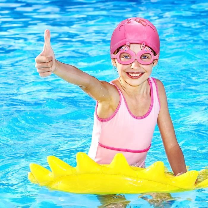 Set De Bonnet De Bain Lunettes De Natation Pour Enfants Lentilles