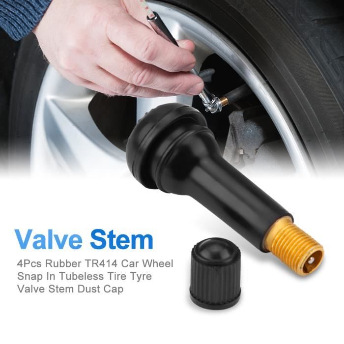 Tige de valve de pneu de cuivre + caoutchouc, tige de valve, pour  l'automobile d'automobile de voiture - Cdiscount Auto