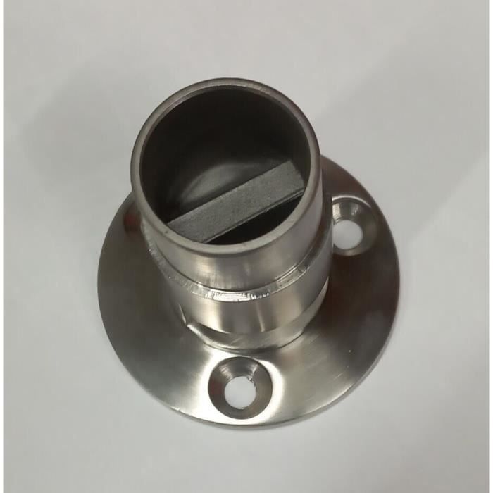 Platine Murale FP INOX A2 Satinée – Pour Tube 42,4mm, Garde-corps Robuste Et Chic !