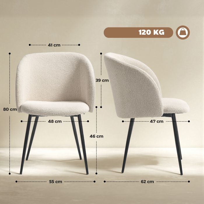Lot De 2 Chaises De Salle à Manger Design Bohème - Assise Rotin Synthétique - Piètement Acier Blanc - 56x60x79 Cm
