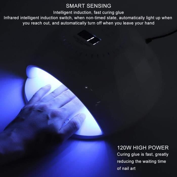 Lampe UV LED 120W Pour Séchage Ongles Professionnel - Sèche-ongles à LED Neuf